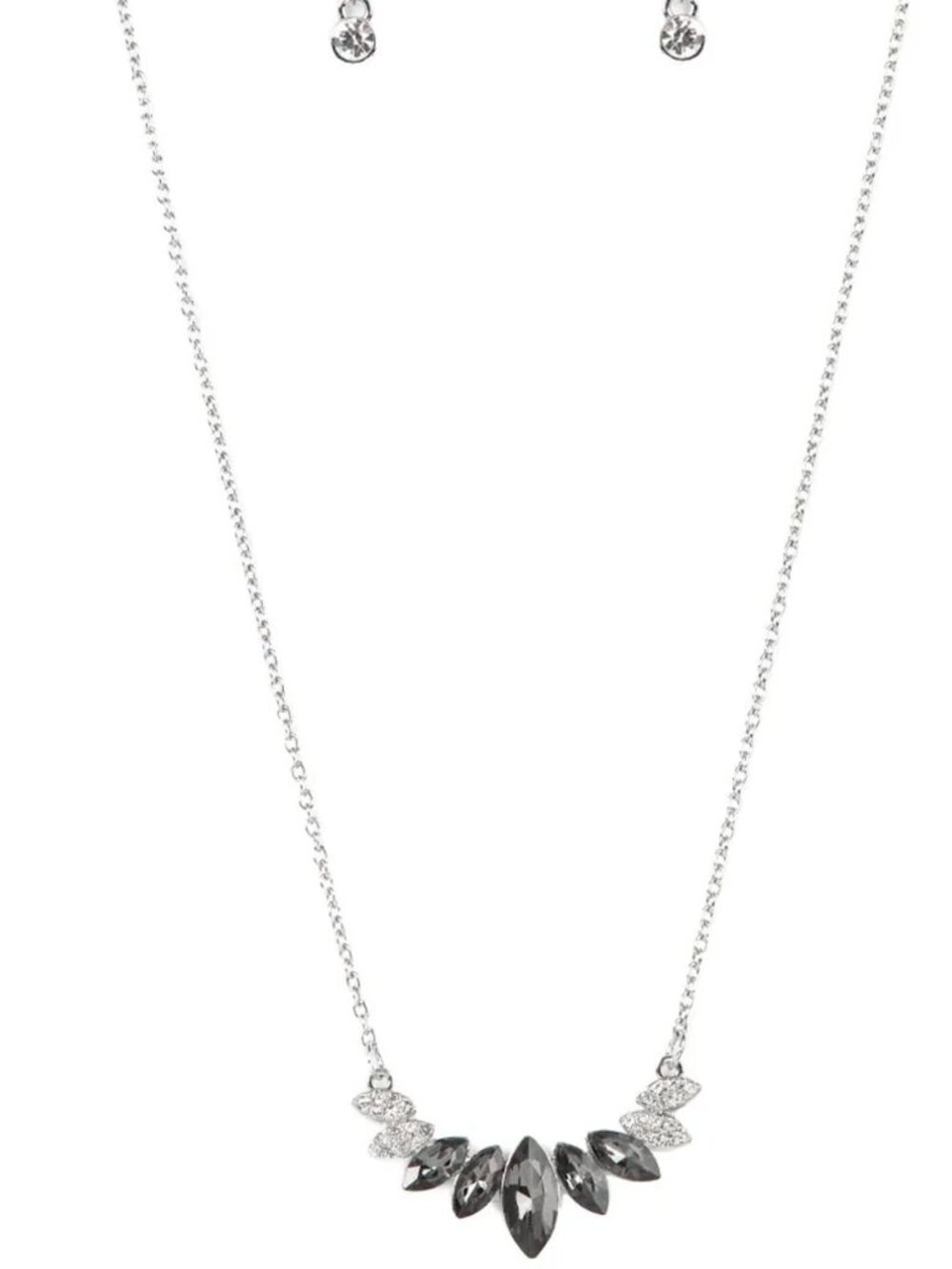 Pparazzi One Empire at a Time Silver Necklace & Earrings Set